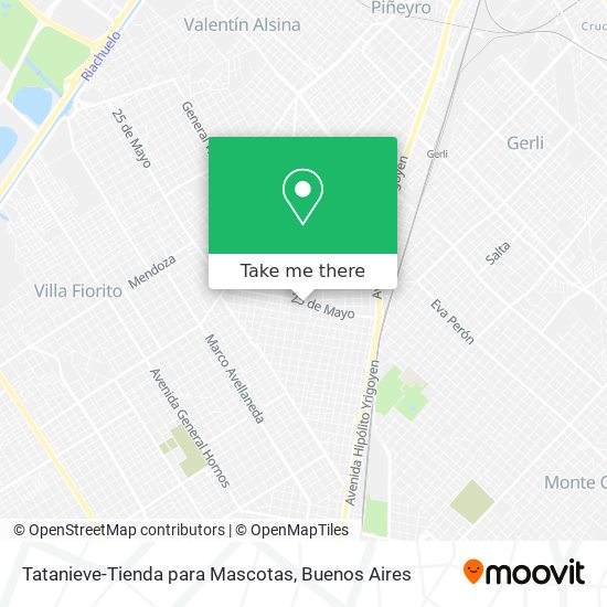 Mapa de Tatanieve-Tienda para Mascotas