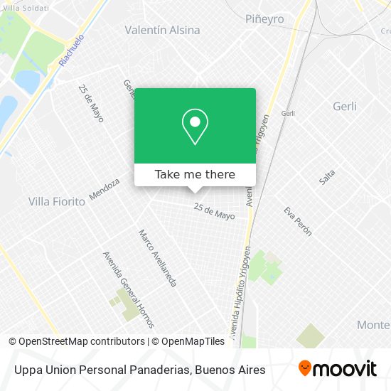 Uppa Union Personal Panaderias map
