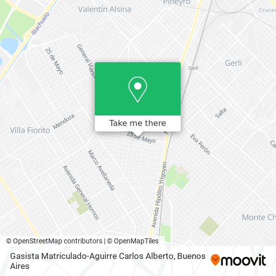 Gasista Matriculado-Aguirre Carlos Alberto map