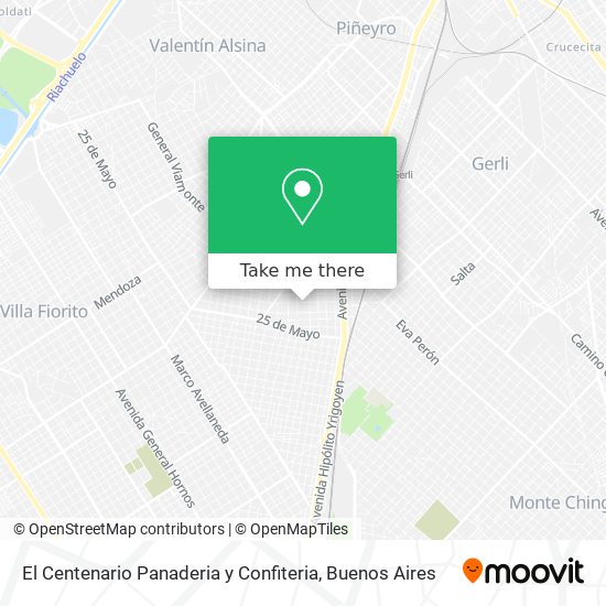Mapa de El Centenario Panaderia y Confiteria