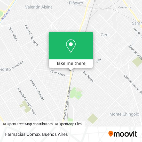 Farmacias Uomax map