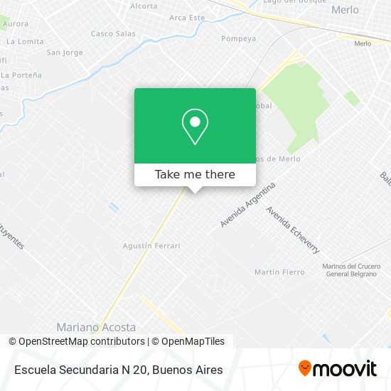Mapa de Escuela Secundaria N 20