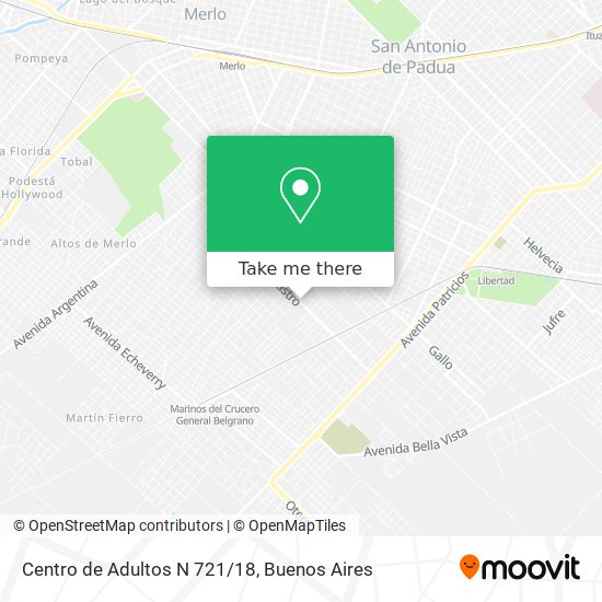 Mapa de Centro de Adultos N 721/18