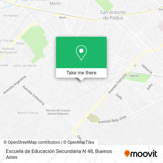 Mapa de Escuela de Educación Secundaria N 48