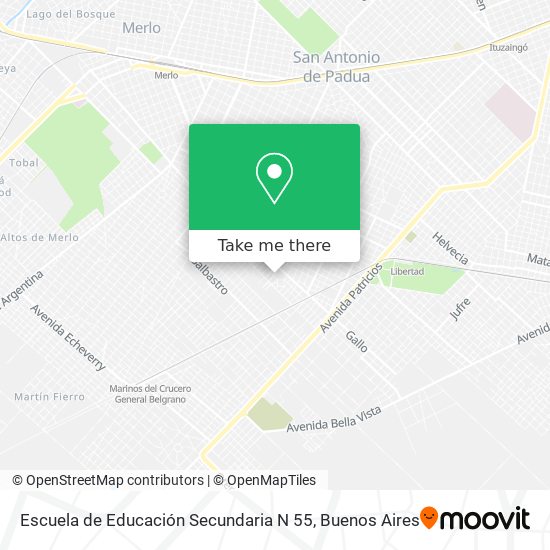 Escuela de Educación Secundaria N 55 map