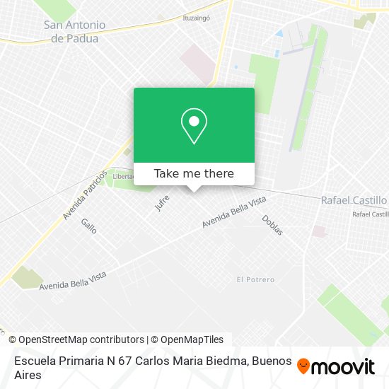 Mapa de Escuela Primaria N 67 Carlos Maria Biedma
