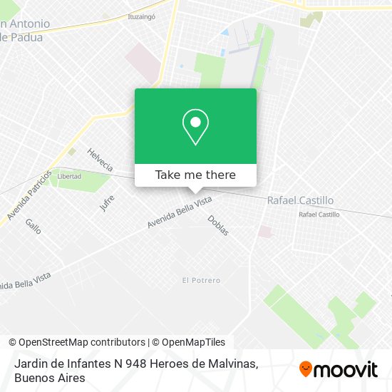 Jardin de Infantes N 948 Heroes de Malvinas map