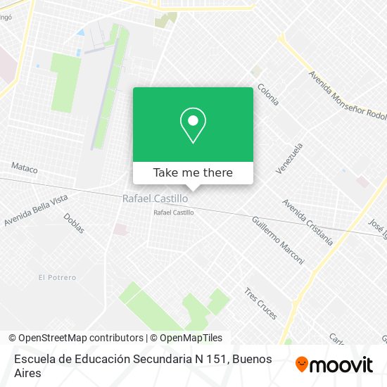 Mapa de Escuela de Educación Secundaria N 151