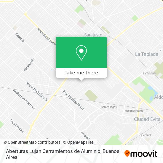 Aberturas Lujan Cerramientos de Aluminio map