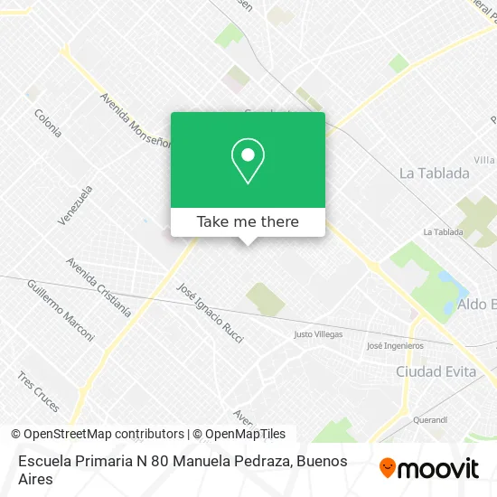Mapa de Escuela Primaria N 80 Manuela Pedraza