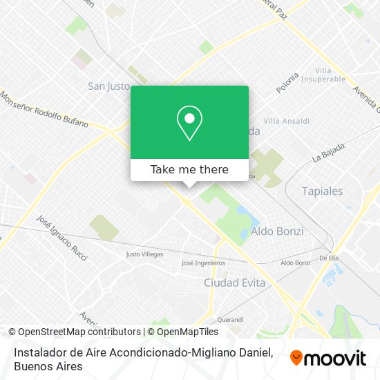 Instalador de Aire Acondicionado-Migliano Daniel map