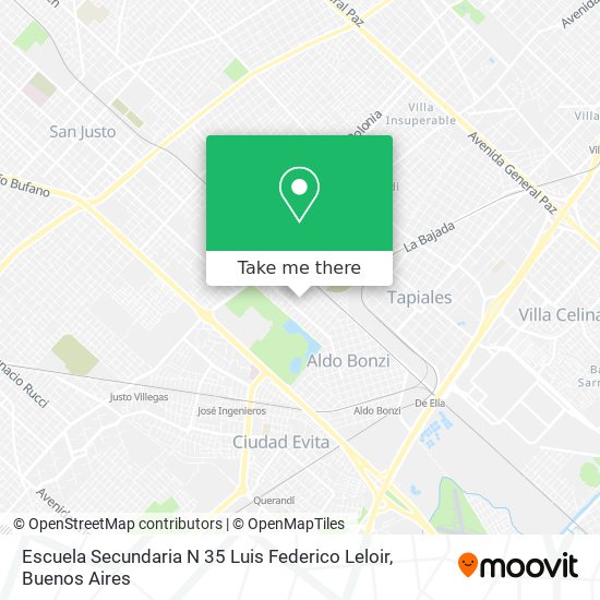 Mapa de Escuela Secundaria N 35 Luis Federico Leloir