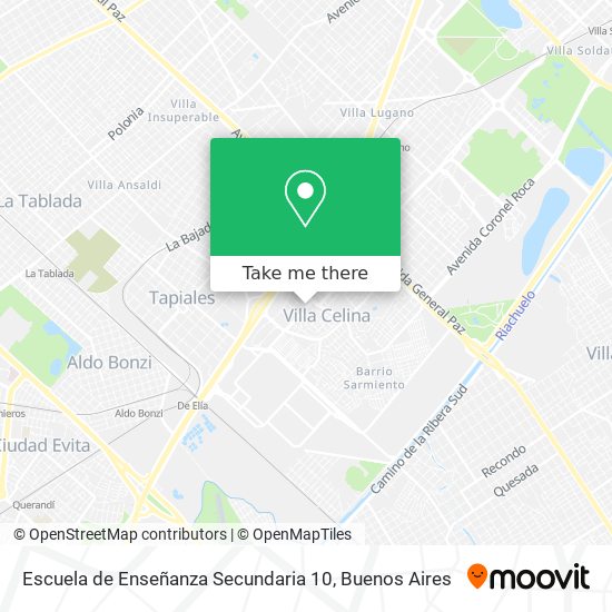 Mapa de Escuela de Enseñanza Secundaria 10