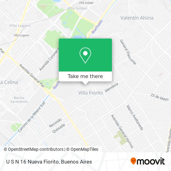 U S N 16 Nueva Fiorito map