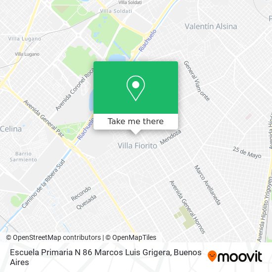 Mapa de Escuela Primaria N 86 Marcos Luis Grigera