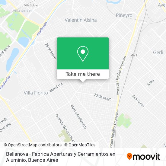 Bellanova - Fabrica Aberturas y Cerramientos en Aluminio map