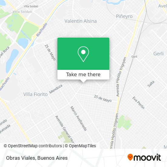 Obras Viales map