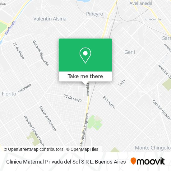 Clínica Maternal Privada del Sol S R L map