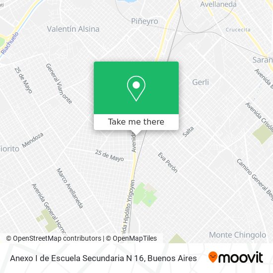 Anexo I de Escuela Secundaria N 16 map
