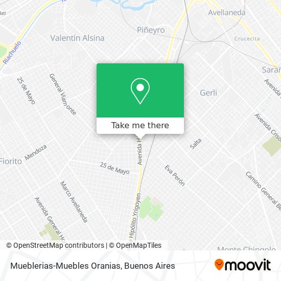 Mueblerias-Muebles Oranias map