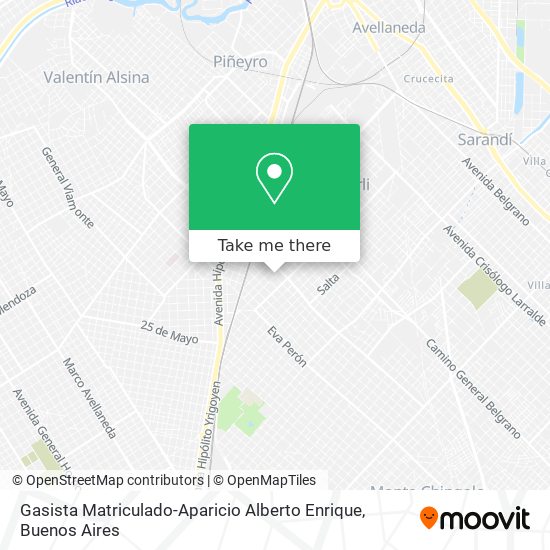 Gasista Matriculado-Aparicio Alberto Enrique map