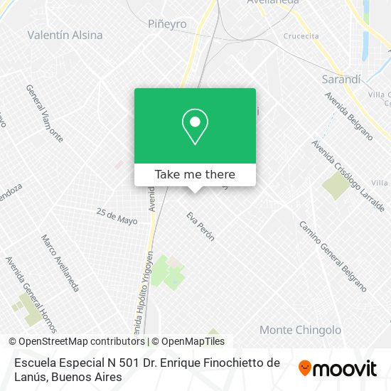 Escuela Especial N 501 Dr. Enrique Finochietto de Lanús map