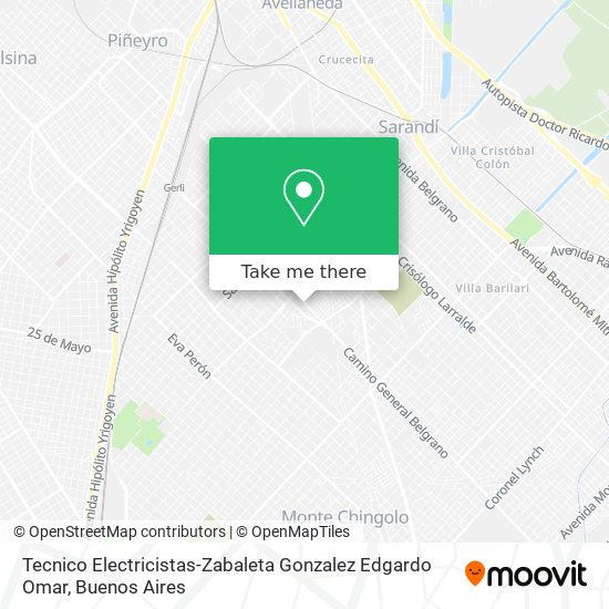 Tecnico Electricistas-Zabaleta Gonzalez Edgardo Omar map