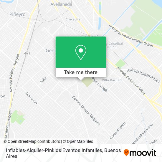 Inflables-Alquiler-Pinkids!Eventos Infantiles map