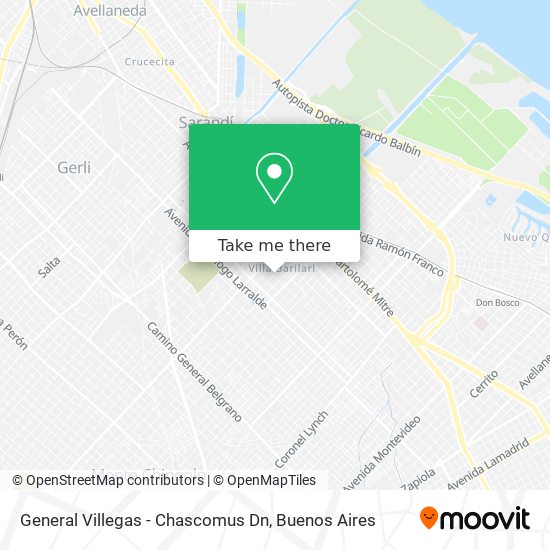 Mapa de General Villegas - Chascomus Dn