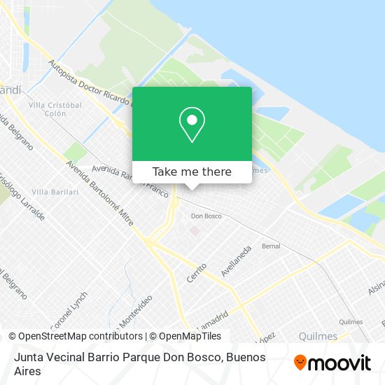 Junta Vecinal Barrio Parque Don Bosco map