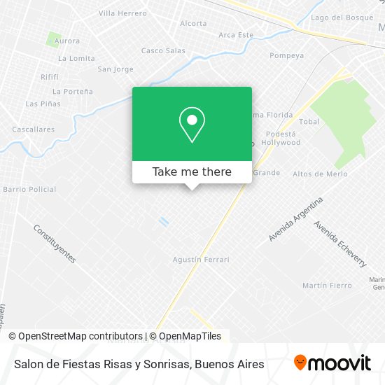 Mapa de Salon de Fiestas Risas y Sonrisas