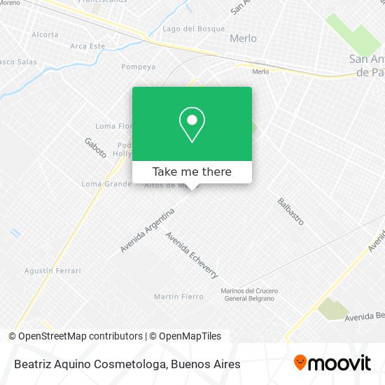 Mapa de Beatriz Aquino Cosmetologa