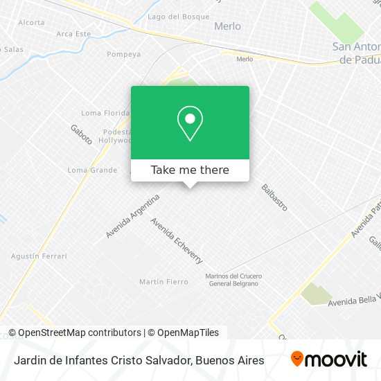 Mapa de Jardin de Infantes Cristo Salvador