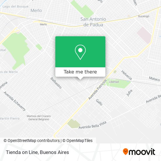 Tienda on Line map