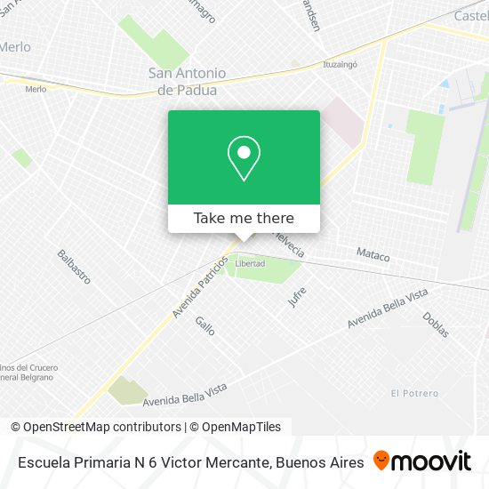 Escuela Primaria N 6 Victor Mercante map