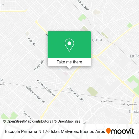 Escuela Primaria N 176 Islas Malvinas map