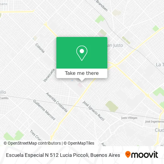 Mapa de Escuela Especial N 512 Lucia Piccoli