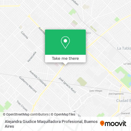 Mapa de Alejandra Giudice Maquilladora Profesional