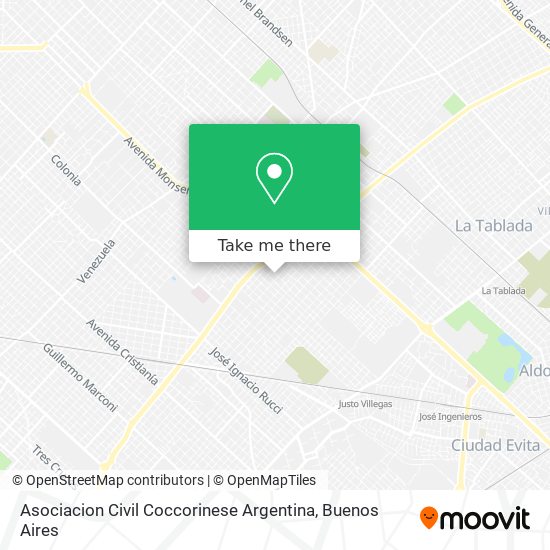 Asociacion Civil Coccorinese Argentina map