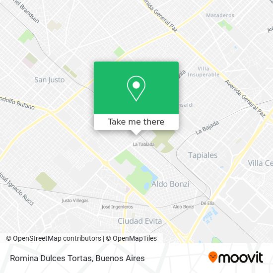 Romina Dulces Tortas map