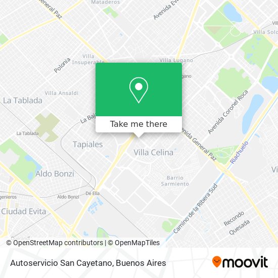 Mapa de Autoservicio San Cayetano