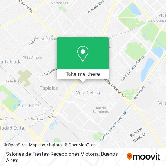 Mapa de Salones de Fiestas-Recepciones Victoria