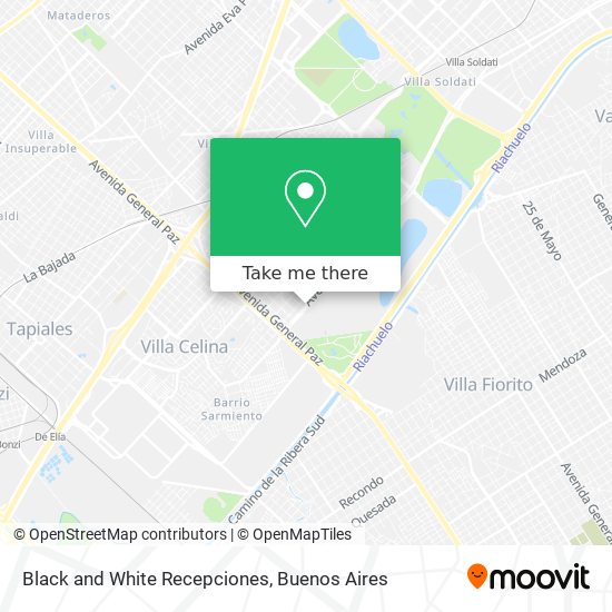 Black and White Recepciones map