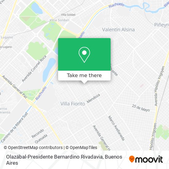Mapa de Olazábal-Presidente Bernardino Rivadavia