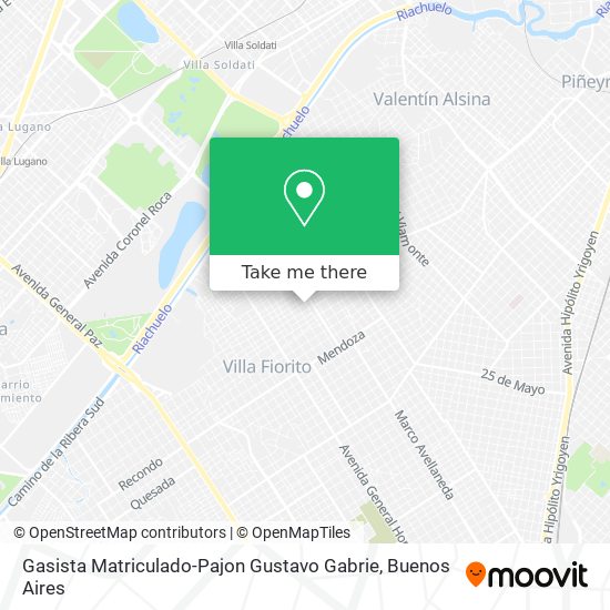 Mapa de Gasista Matriculado-Pajon Gustavo Gabrie