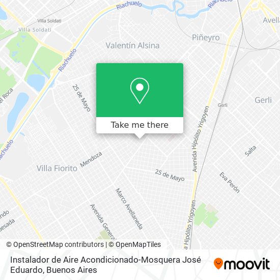 Mapa de Instalador de Aire Acondicionado-Mosquera José Eduardo