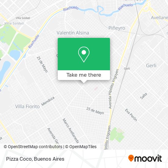 Mapa de Pizza Coco