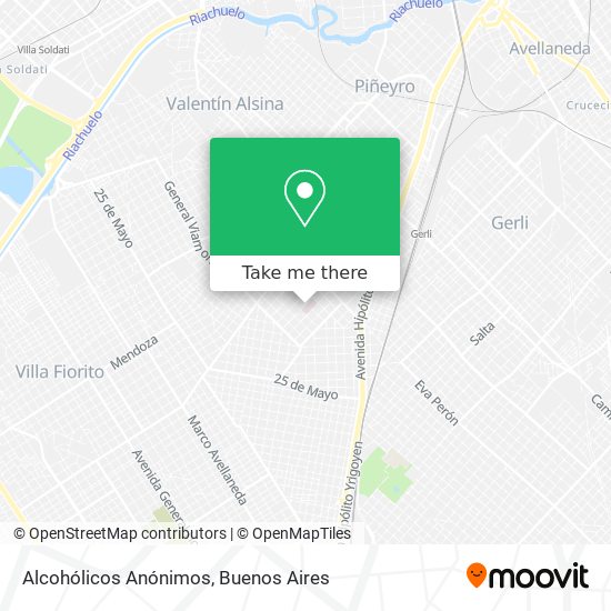 Mapa de Alcohólicos Anónimos