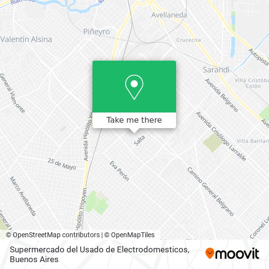 Mapa de Supermercado del Usado de Electrodomesticos