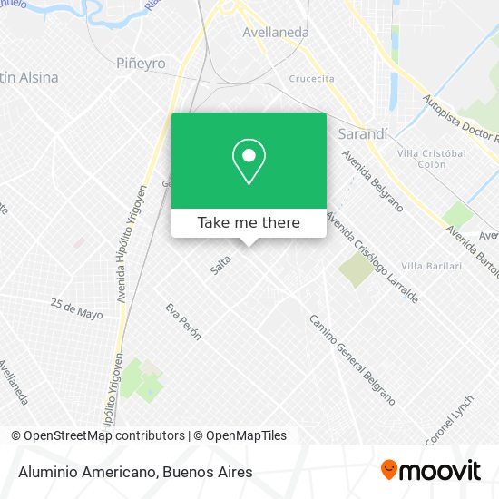 Aluminio Americano map